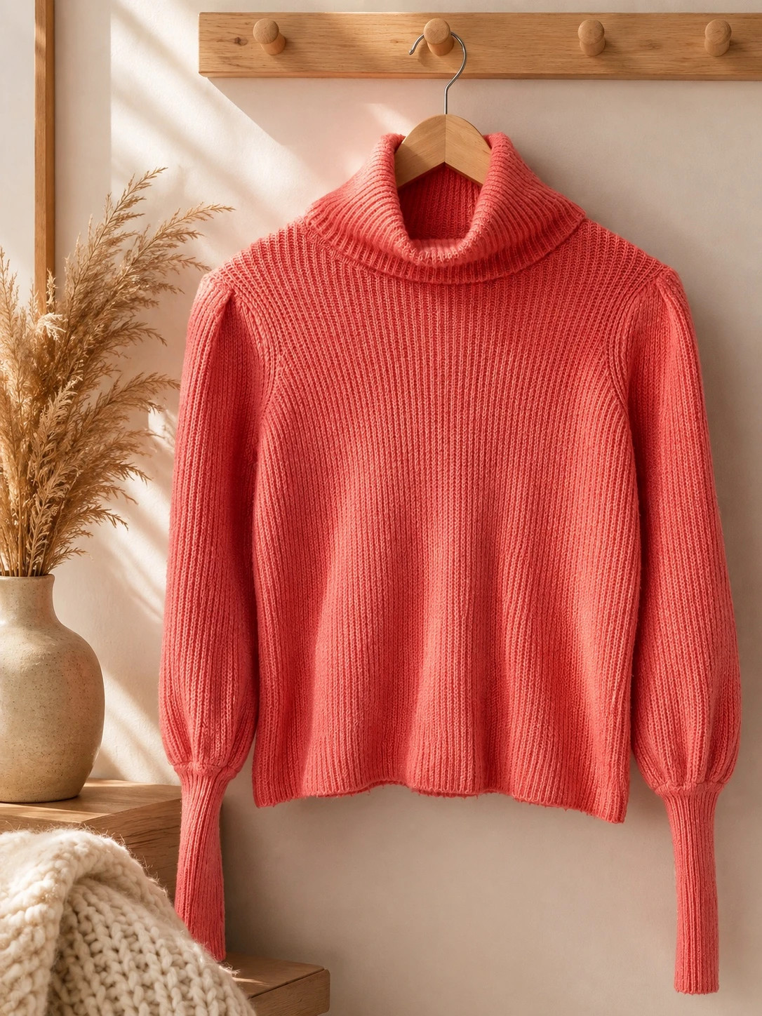 George Coral Pink Roll Neck Jumper size s
