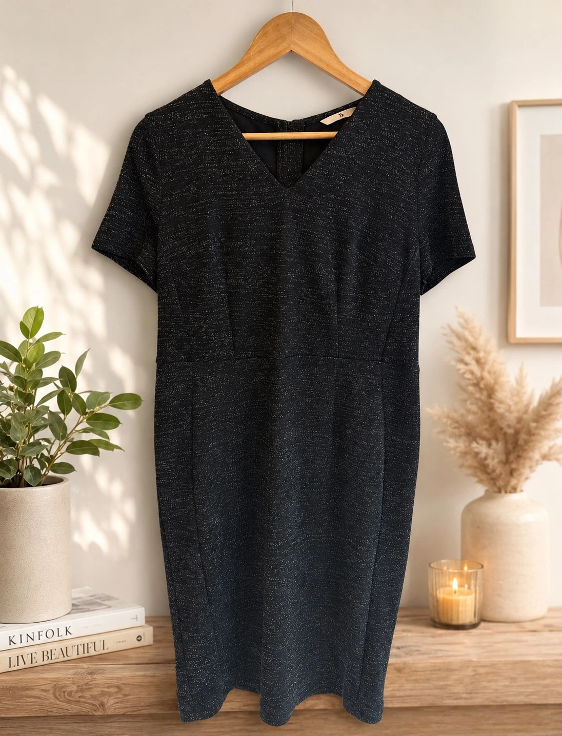 TU Black Sparkle Dress – Size 14