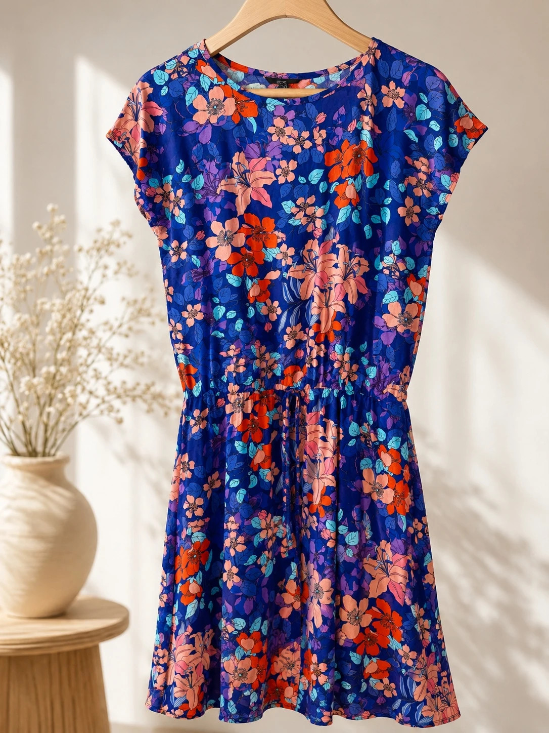 F&F Blue Floral Summer Dress – Size 12