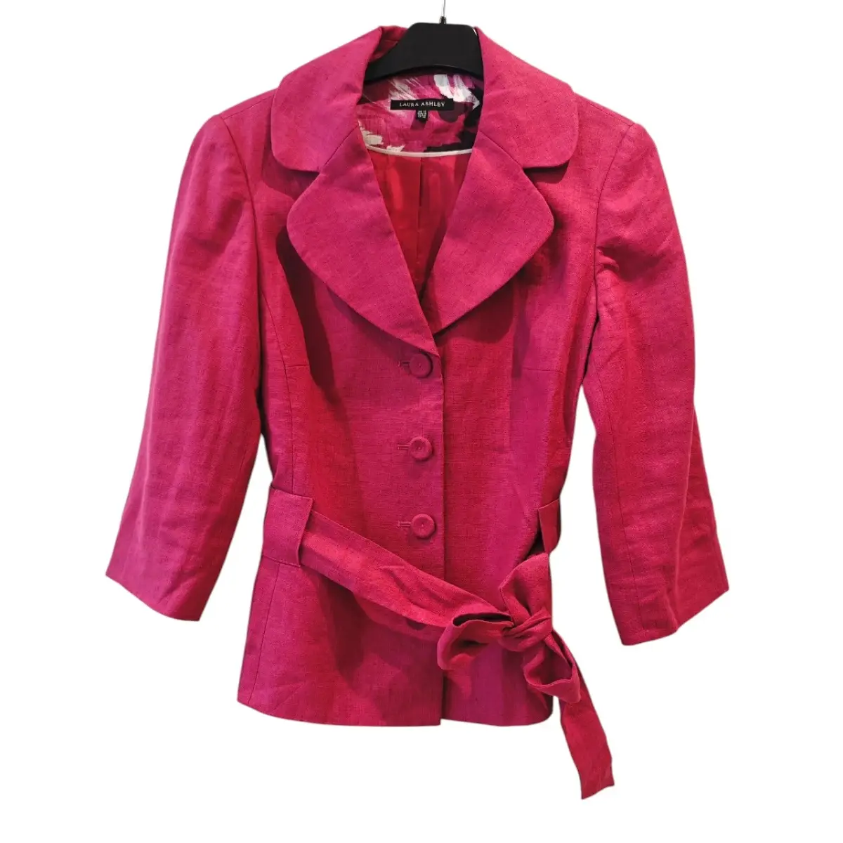 Laura Ashley 100% Linen Belted Blazer – Purple – UK 10
