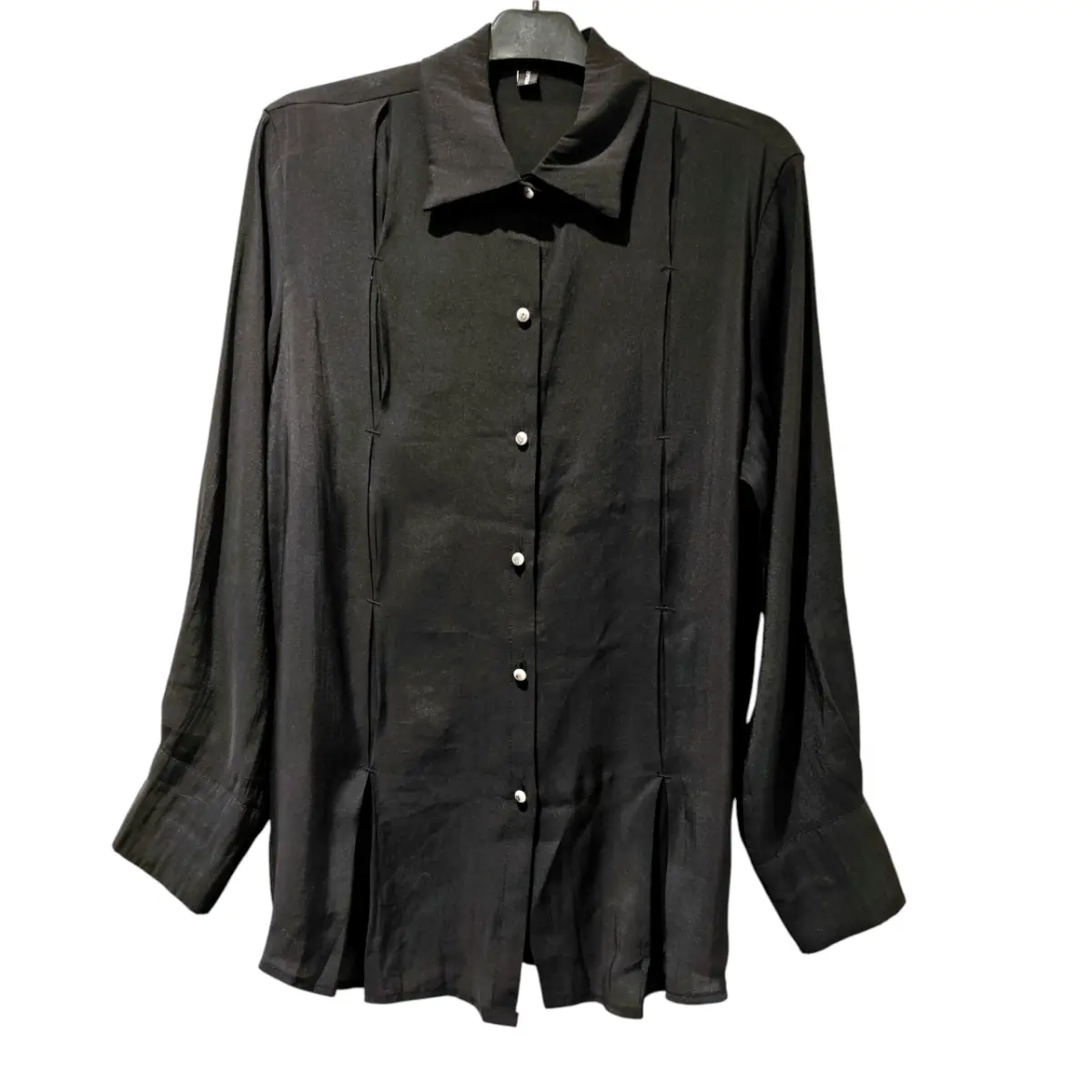 Premium Black Button-Up Shirt | Relaxed Fit | UK 12