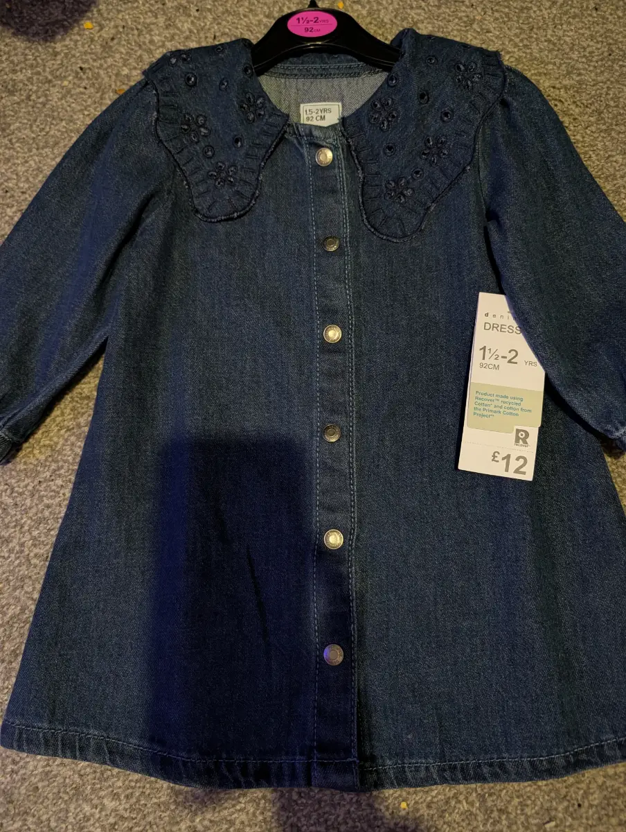 Baby Girl Denim Button Up Dress