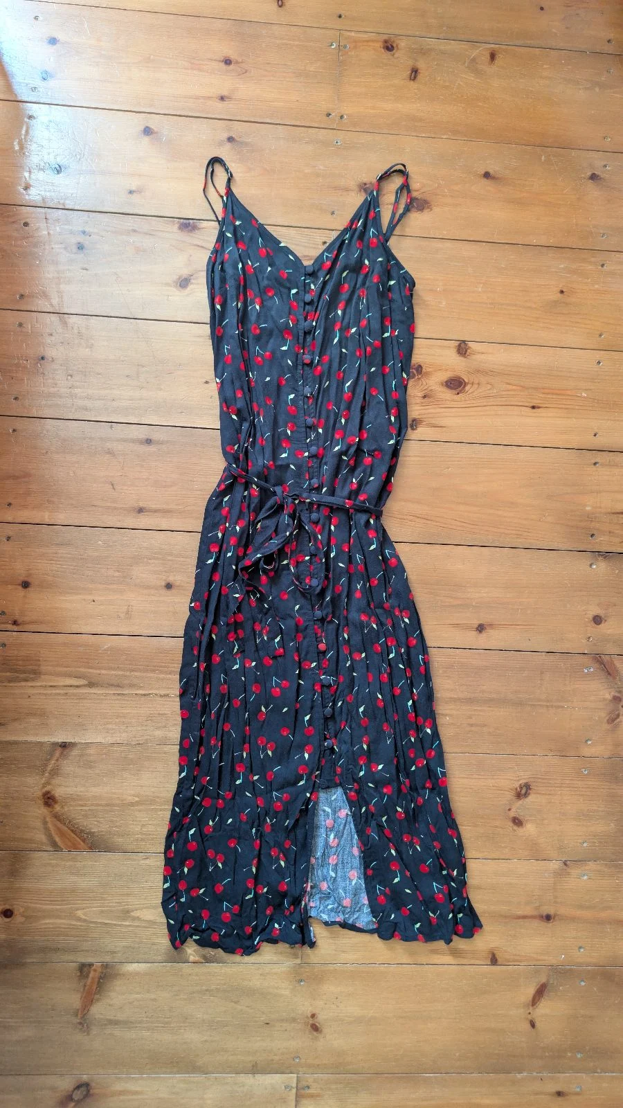 Retro style cherry midi dress size 8
