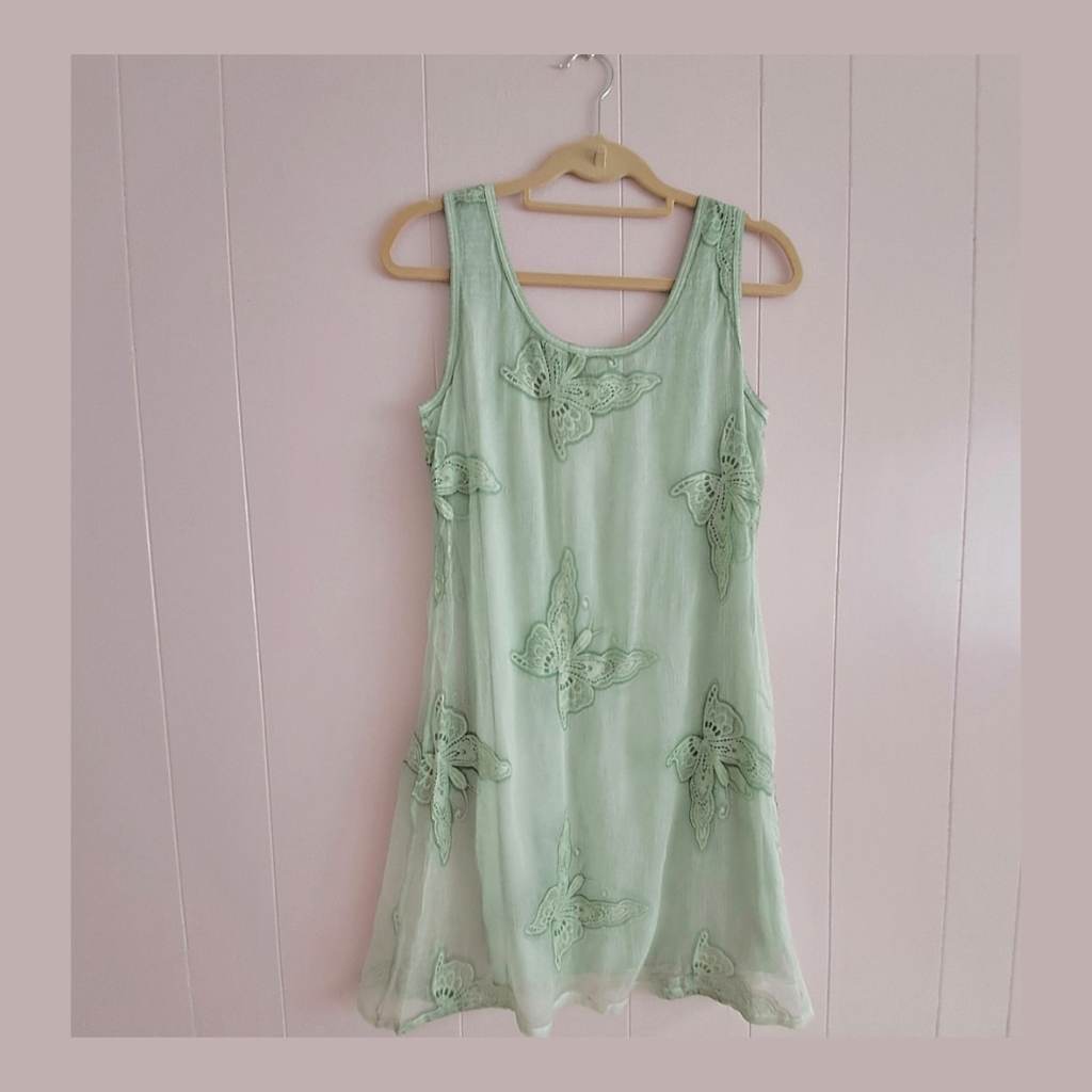 Gorgeous true vintage floaty butterfly. Sheer dress, fairy
