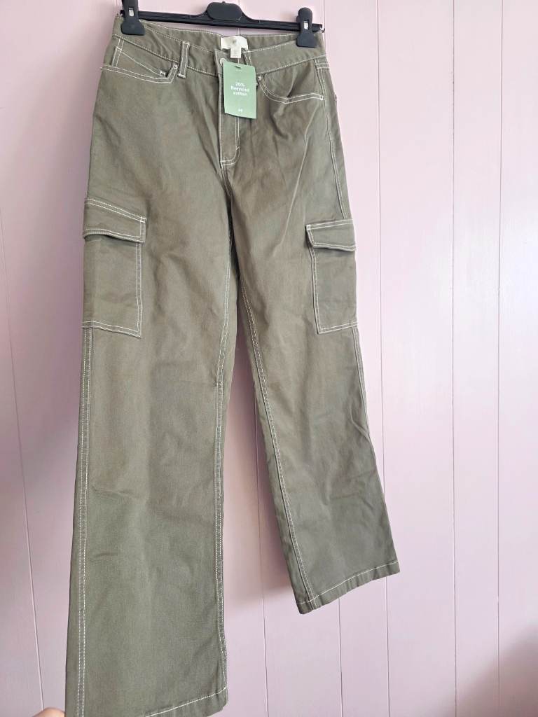 Cargo Green Pocket Trouser Jeans Wide Leg Style