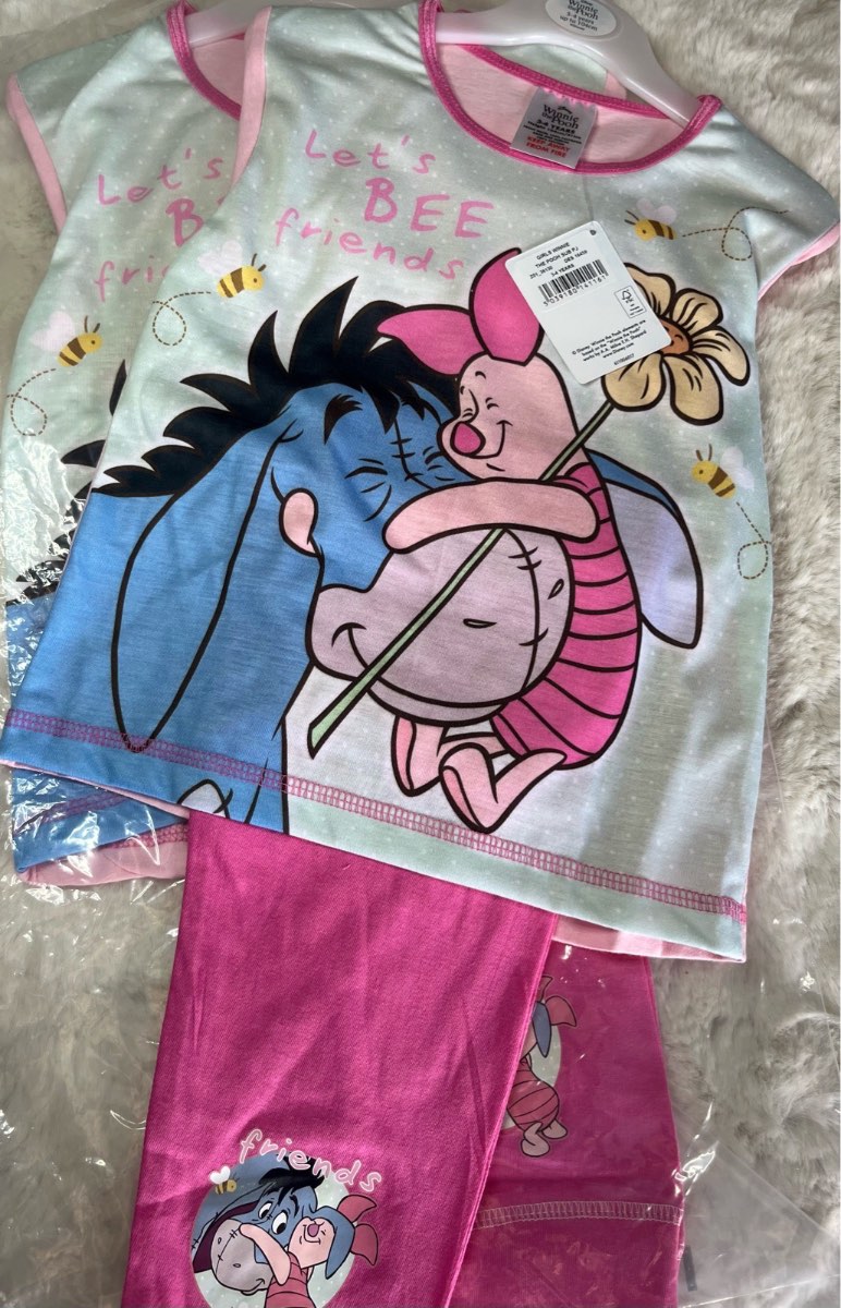 Twin Girls Winnie The Pooh Pyjama Sets, 3-4 years
