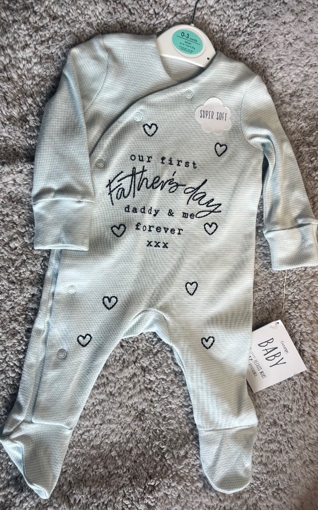 Happy Father’s Day Baby Sleepsuit 0-3 months