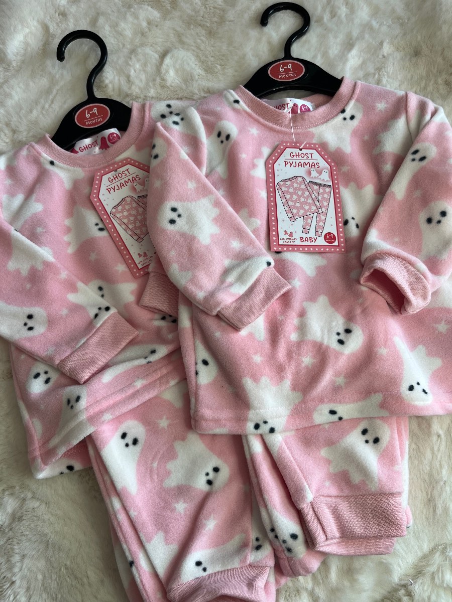 Twin Girls 2 Piece Halloween Pyjamas, Age 6-9months