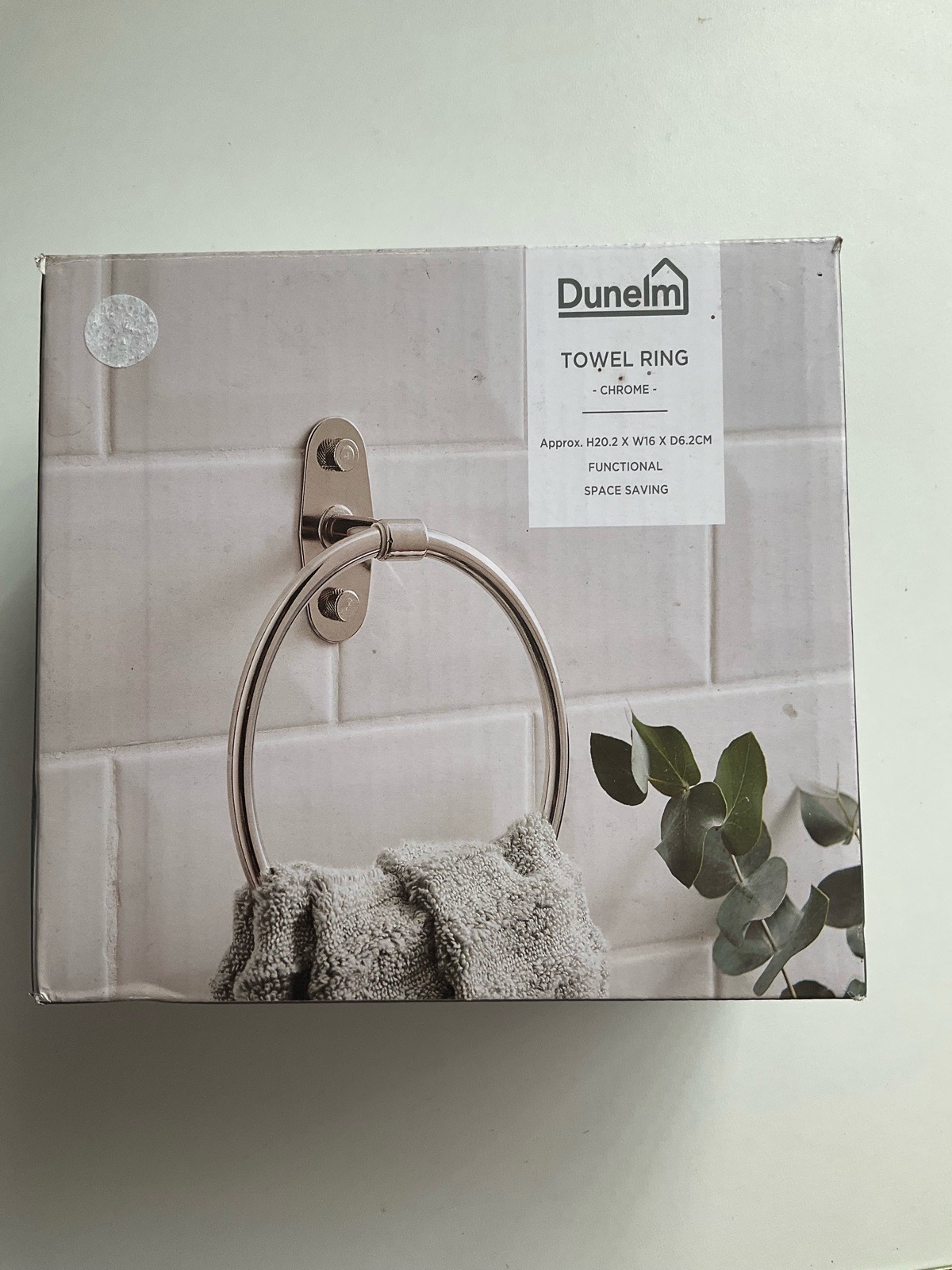 Dunelm chrome bathroom towel ring