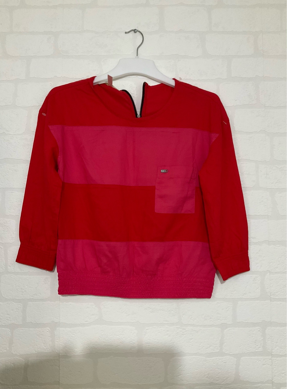 Adidas Neo red long sleeve top