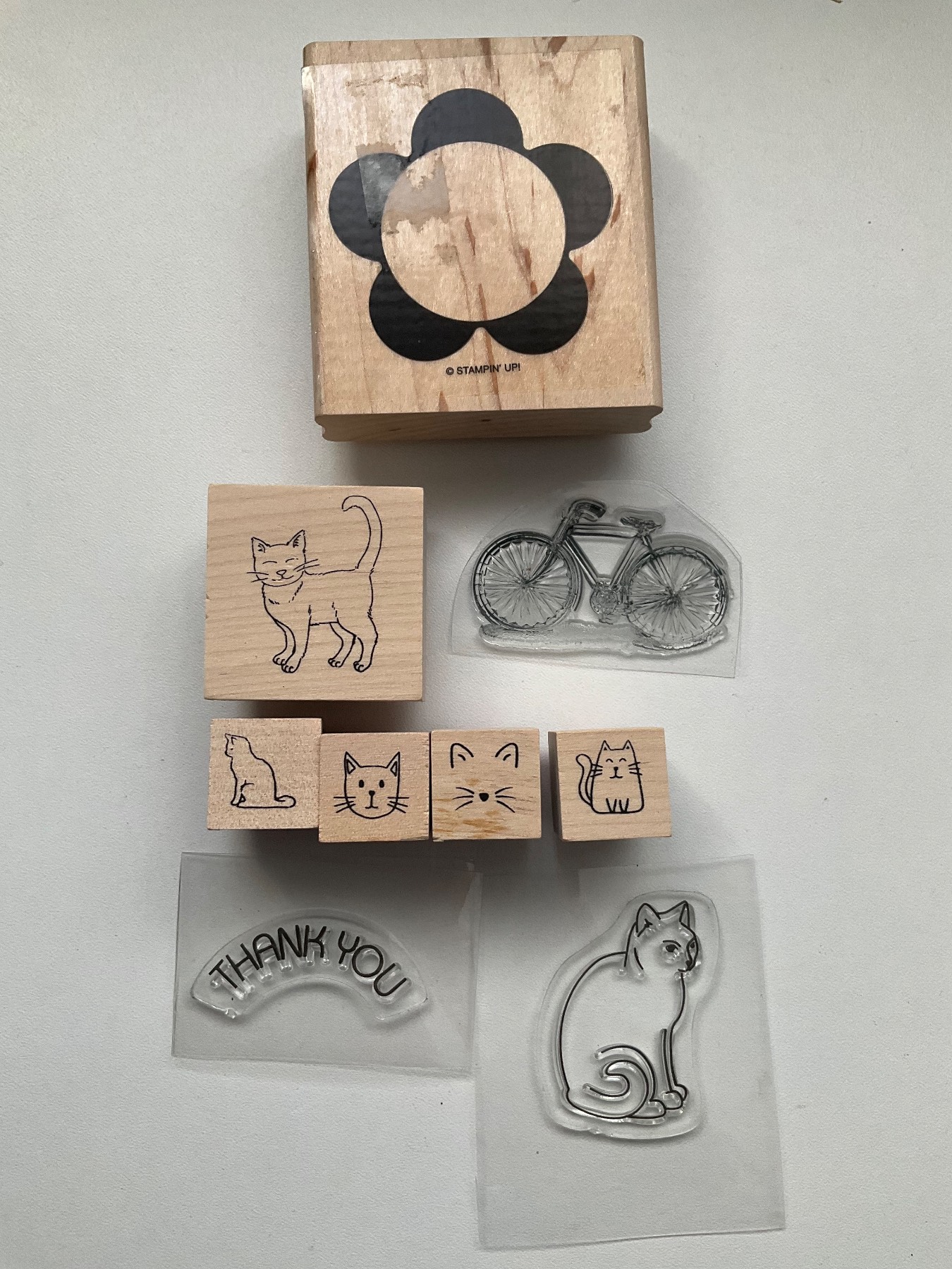 Small stamps set cats and other design for crafts