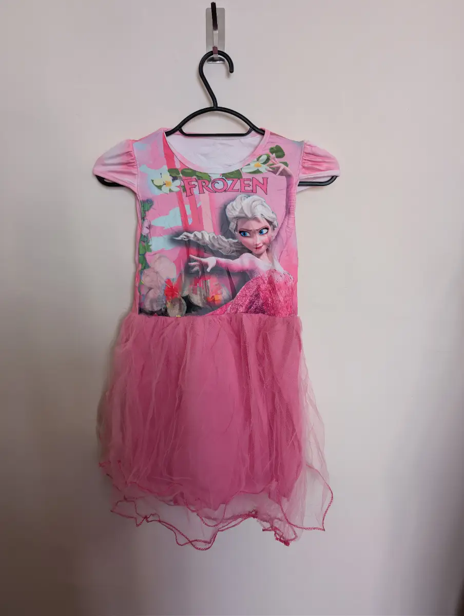 Disney Frozen Elsa Dress – Girls 6–7 Years | Pink Princess Fancy Dress Costume