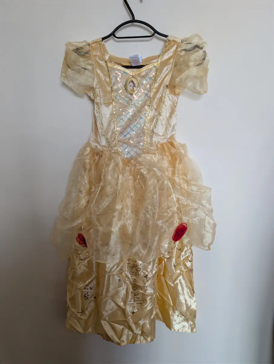 Disney Belle Princess Dress – Girls 7–8 Years | Beauty & the Beast Fancy Dress Costume