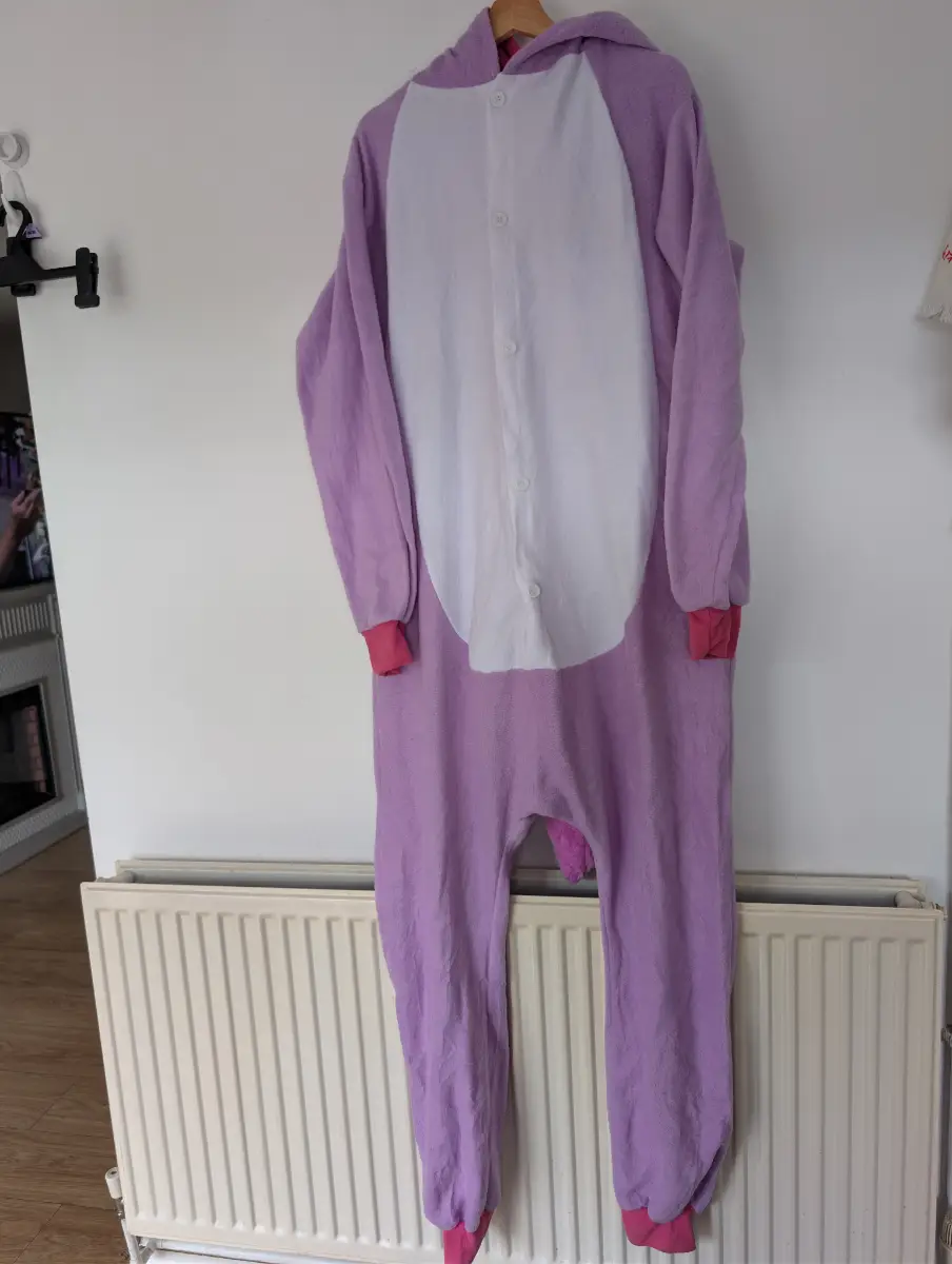 Unisex Purple Pegasus Onesie Fancy Dress Costume / Hooded Pyjamas – XL (180–190cm)