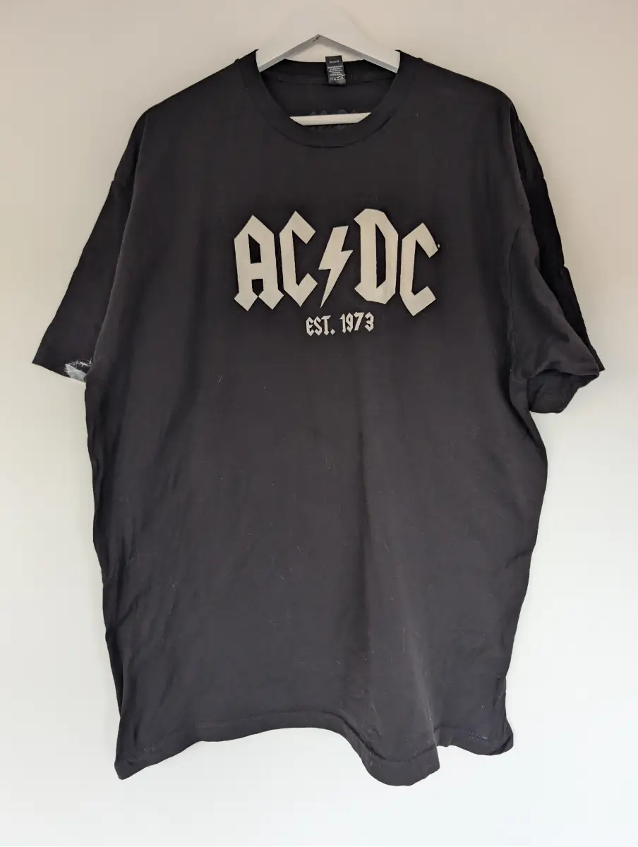 Vintage AC/DC Est. 1973 USA T-Shirt – Black – XXL – Rock Band Tee