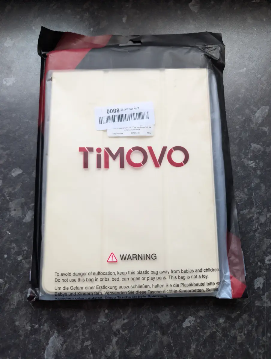 TIMOVO TPU Case for Samsung Galaxy Tab A9+ (2023) | Cream White | Adjustable Stand | Brand New