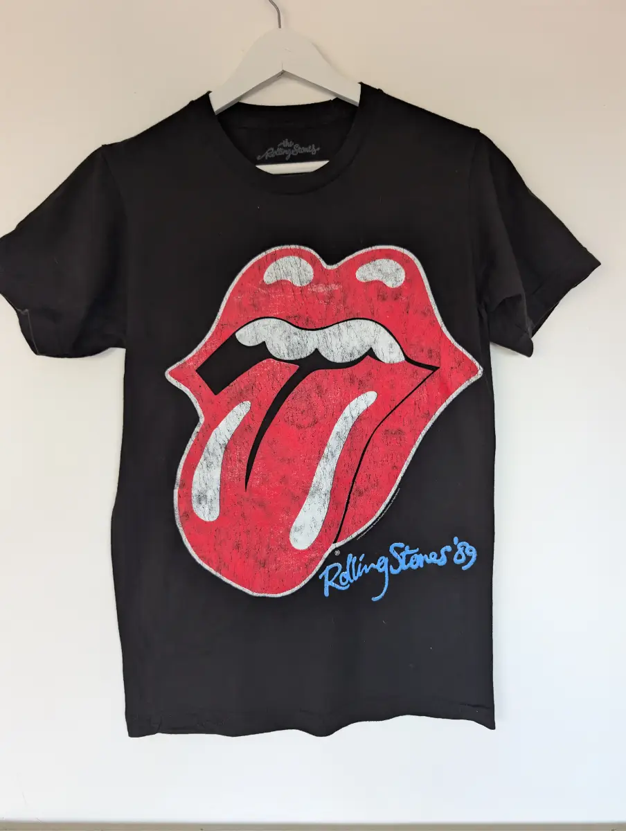 The Rolling Stones '89 Black Band T-Shirt – Small – 2013 Official Graphic Tee