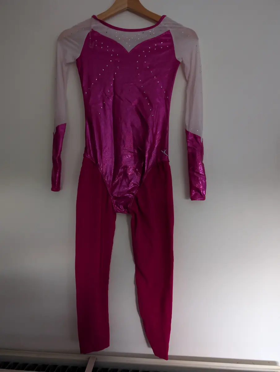 Sparkly Fuchsia Gymnastics & Dance Jumpsuit (104cm)