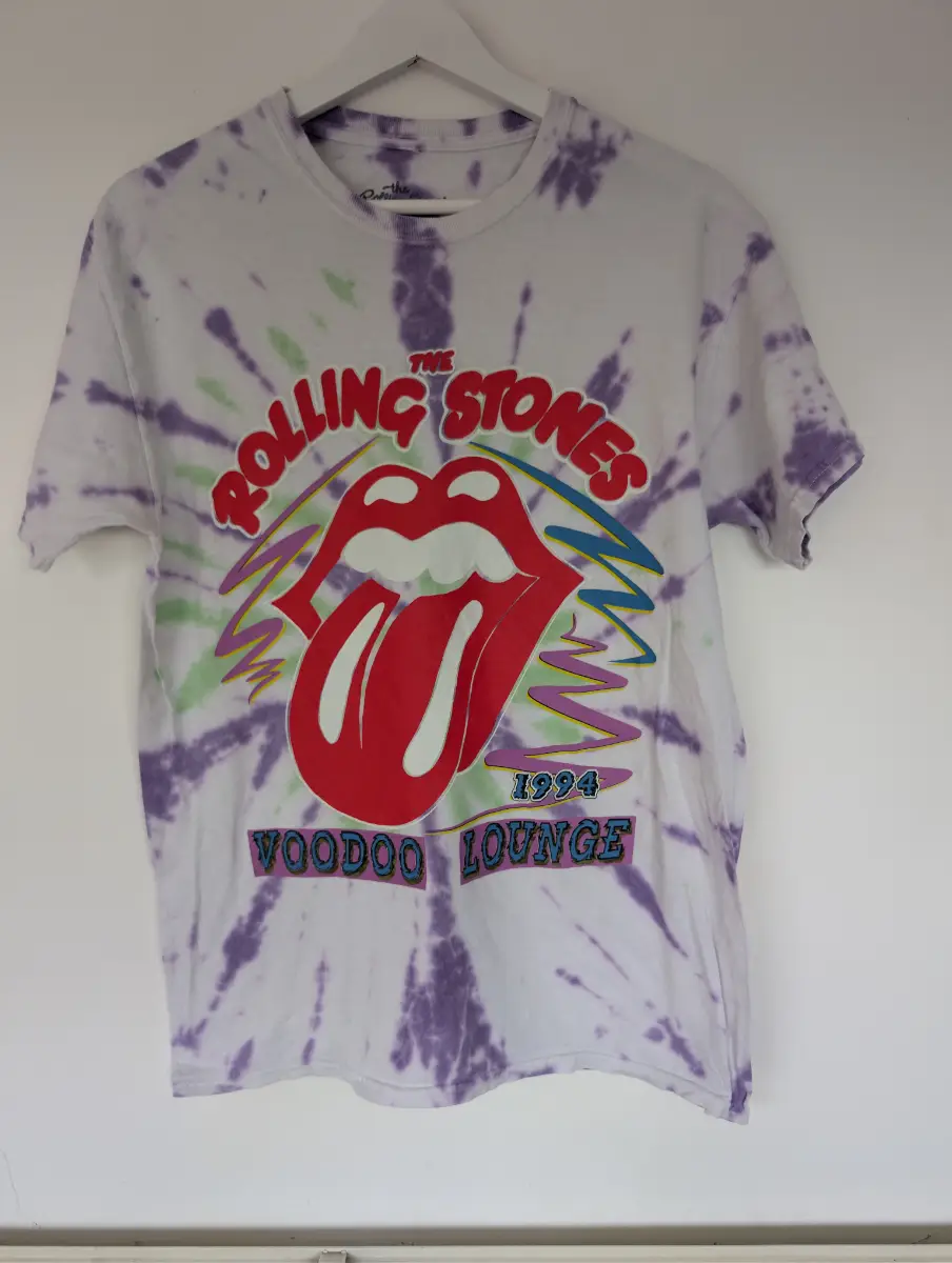 The Rolling Stones Voodoo Lounge 1994 Tour Tie Dye T-Shirt – Small – Original Vintage Band Tee