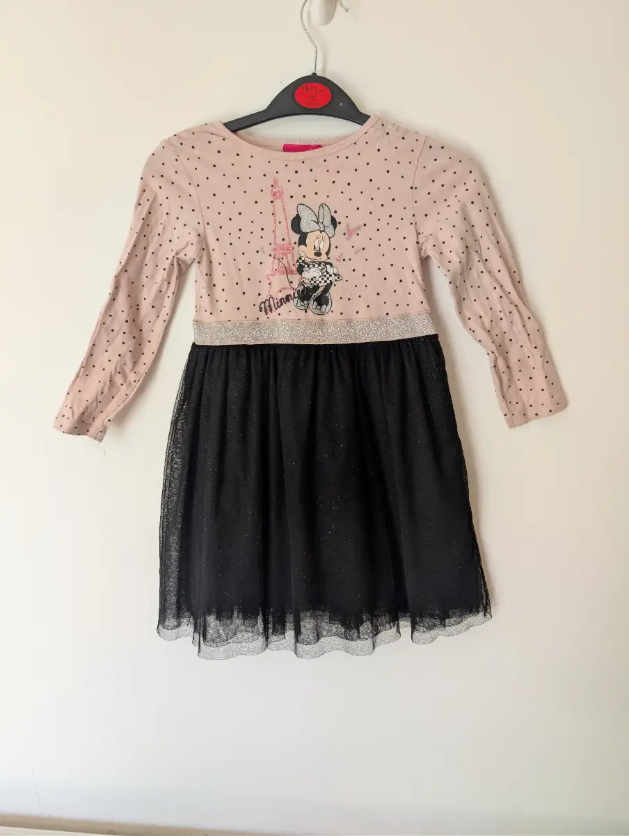 Disney Minnie Mouse Dress 2-3 Years | Pink Polka Dot Tutu Dress | 92-98cm