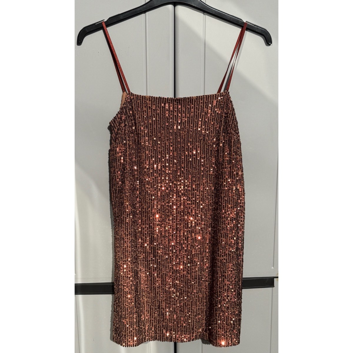 Stradivarius Glittery Brown Dress
