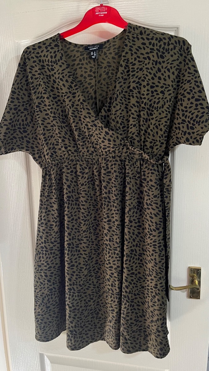 New look animal print maternity dress. Size 14