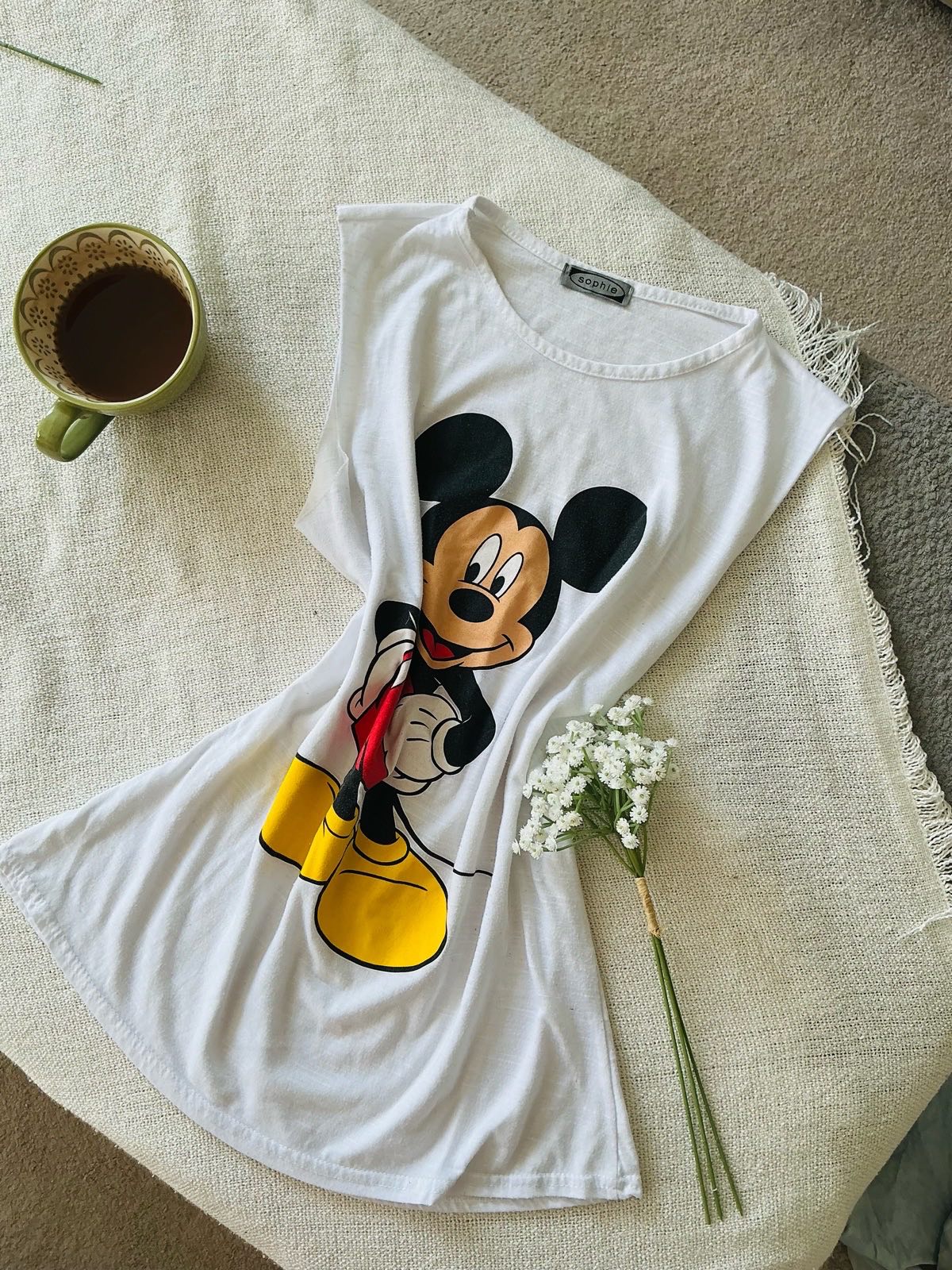 Vintage Y2K Mickey Mouse Disney Sophie vest t shirt