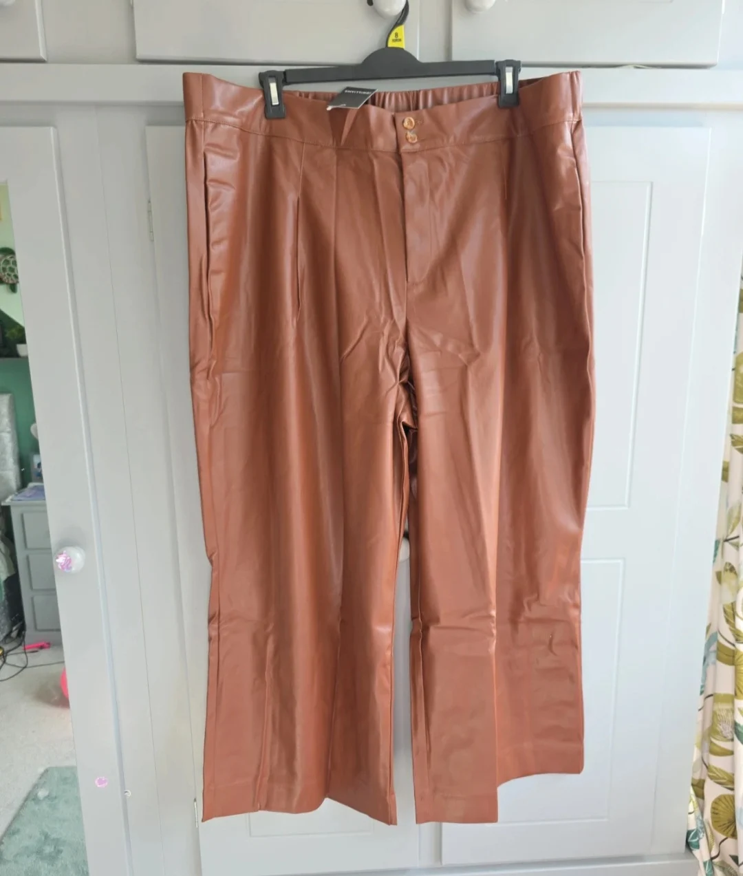 JD Williams Brown Leather trousers Size 26