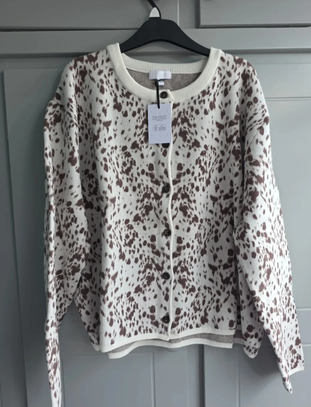 Simply Be Cream Print Cardigan Size 20-22