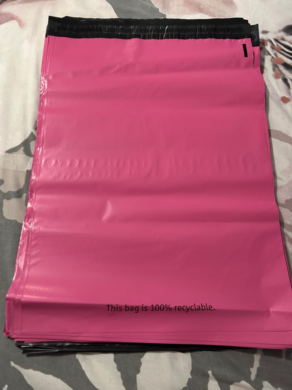 100 Pink mailing bags