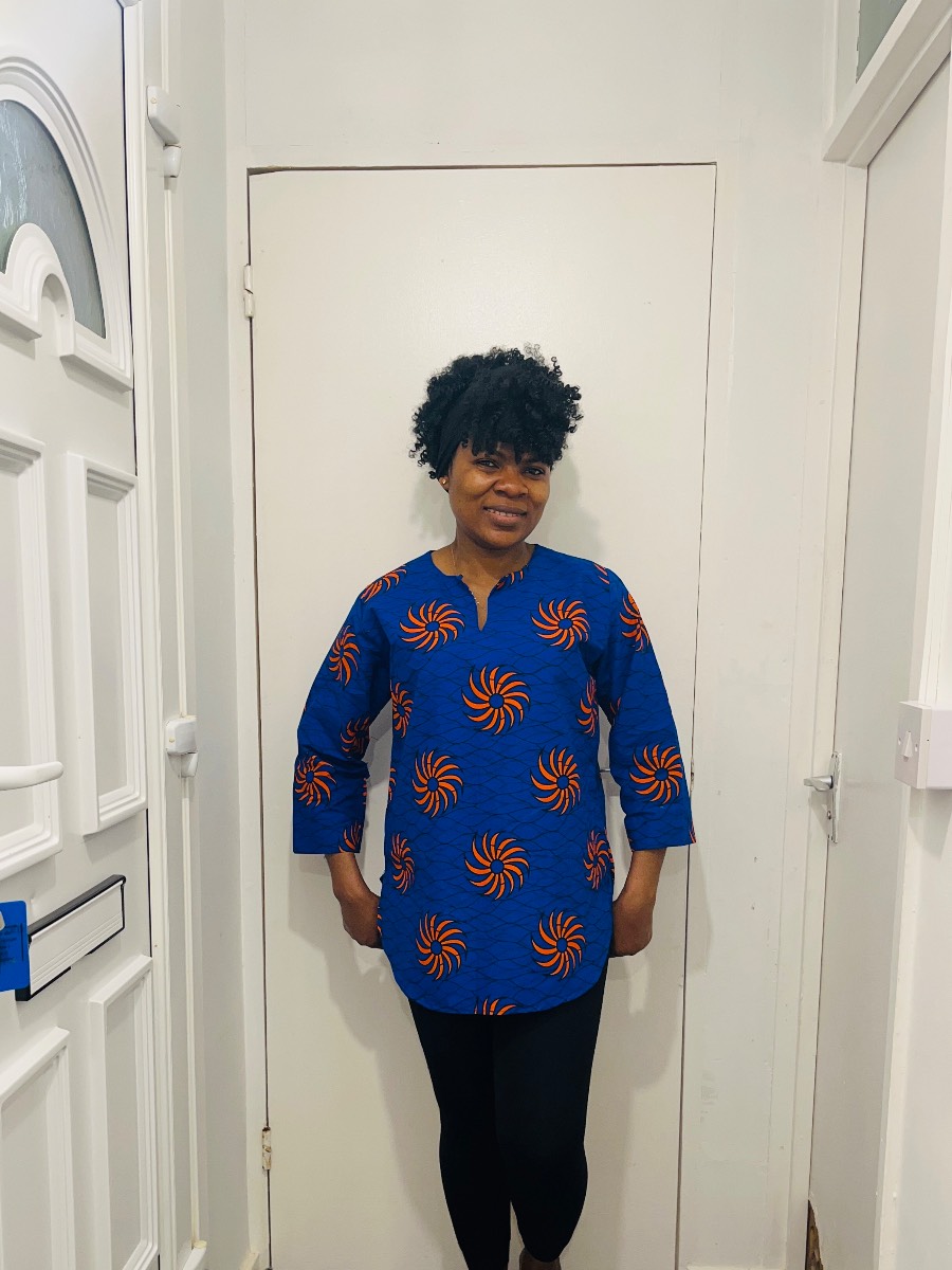Handmade African colourful cotton top