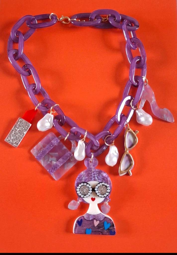 Hand-made quirky necklace summer vibes