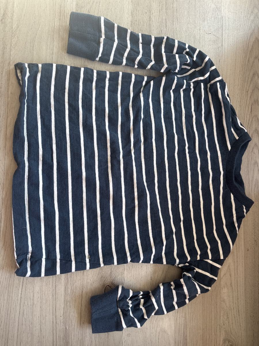 Navy & white long sleeved t shirt