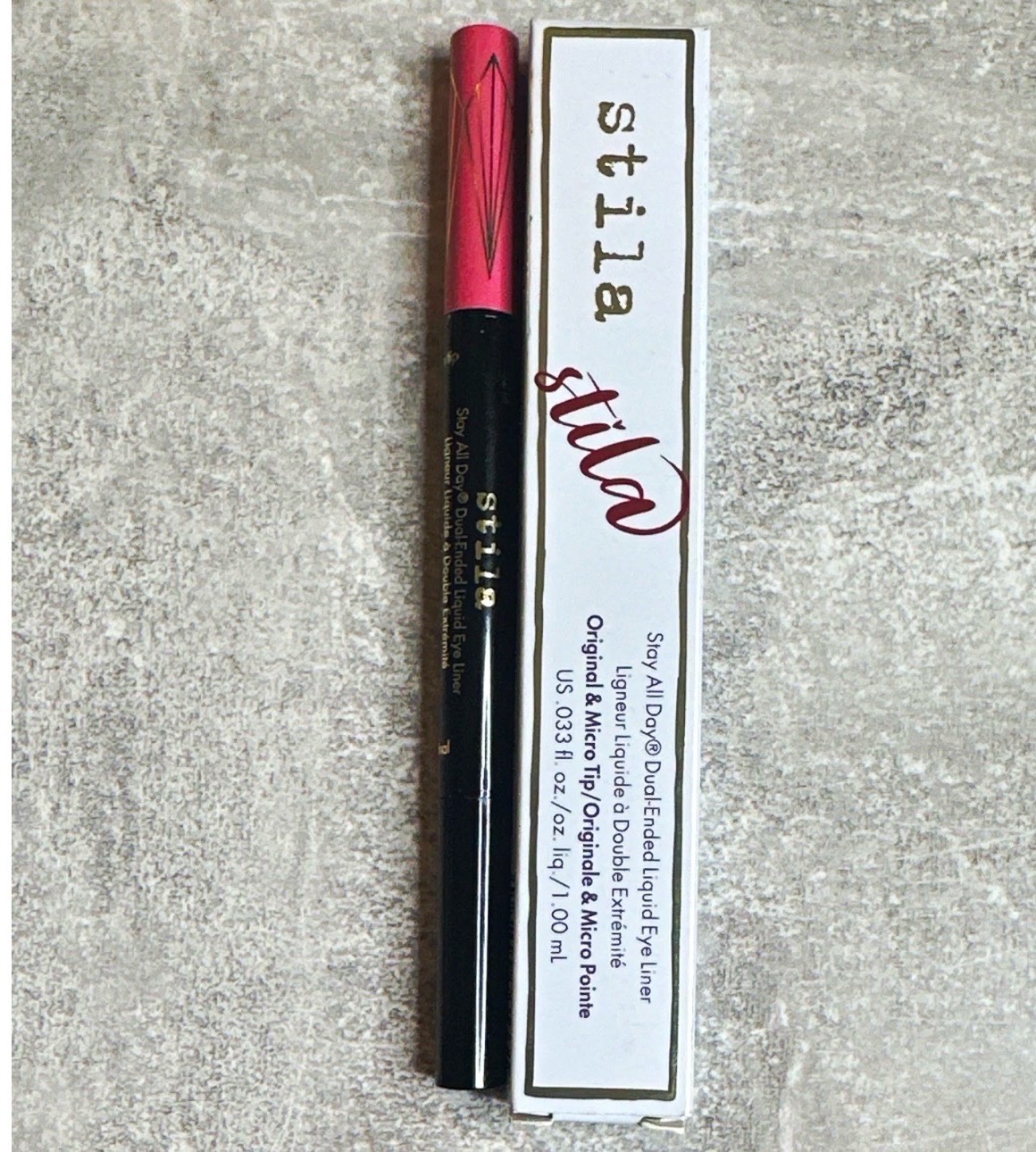 Stila Stay All Day Dual-Ended Liquid Eyeliner 1ml – Intense Black & Rum Punch