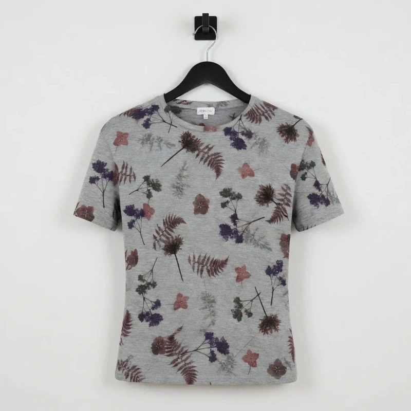 Womens Apricot Floral T-Shirt (S/M)