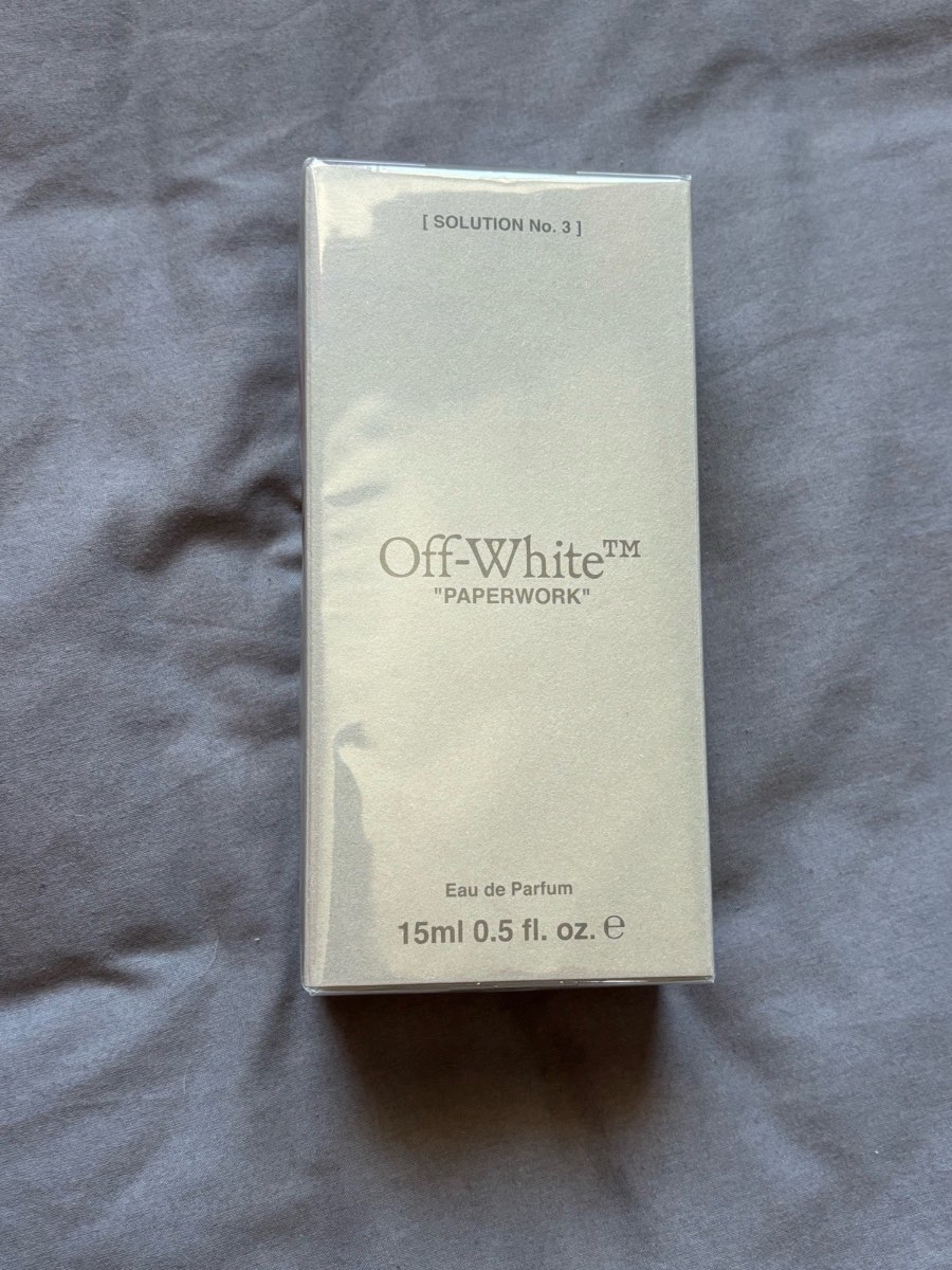 Off White ‘paperwork’ Unisex Eau De Parfum 15ml brand new sealed box