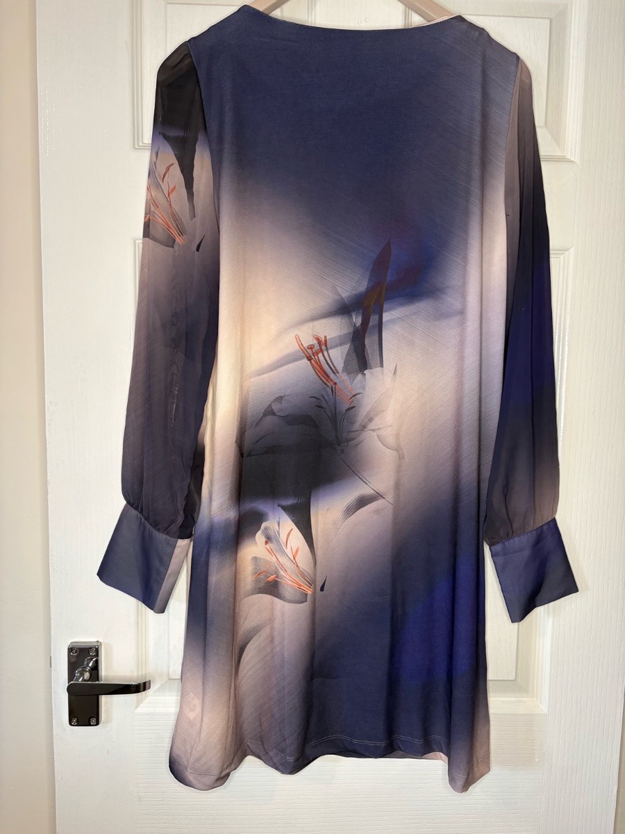 Next Floral Long Sleeve Dress UK 14 BNWT