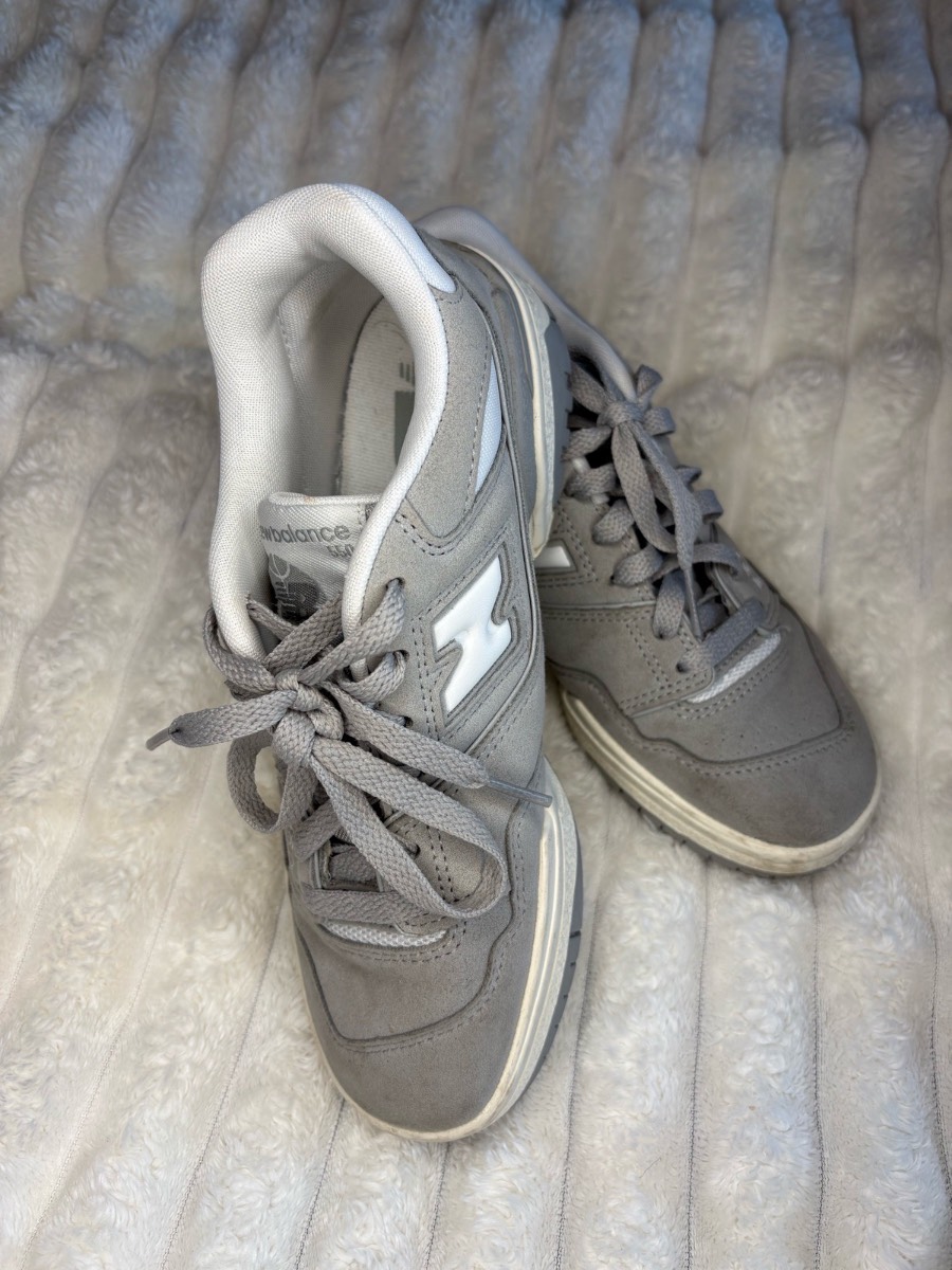 New Balance 550 Grey Suede Trainers UK 4