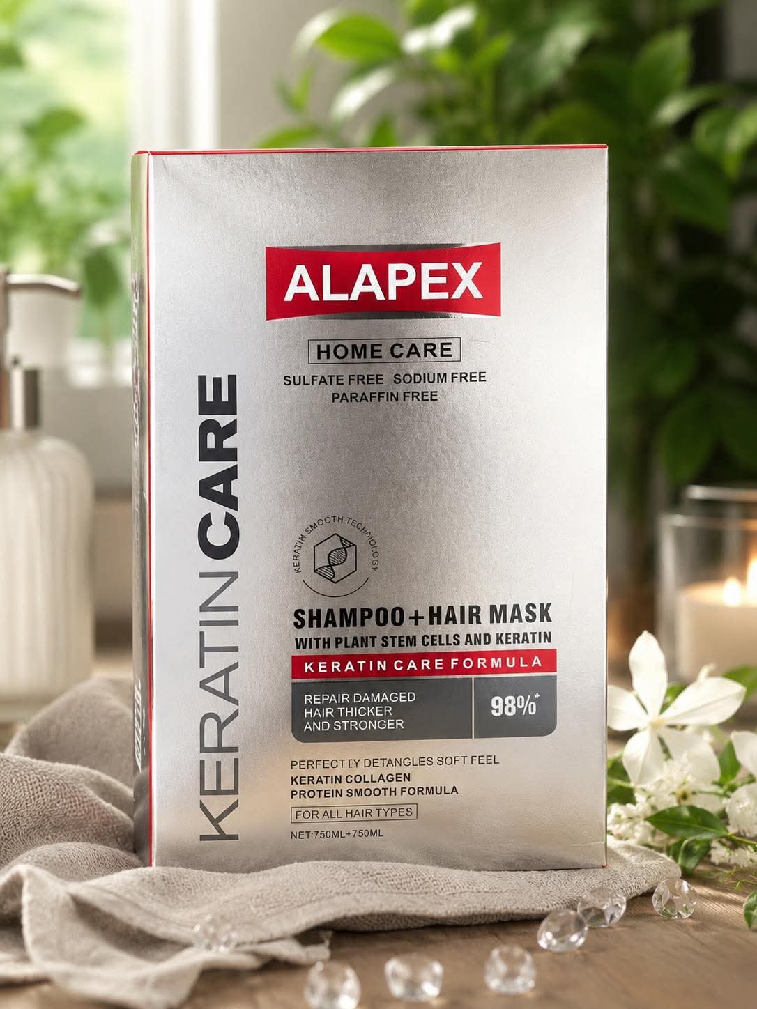 ALAPEX Keratin Shampoo & Hair Mask Set 1500ml