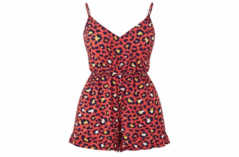 Papaya Leopard Print Romper Playsuit - UK 10