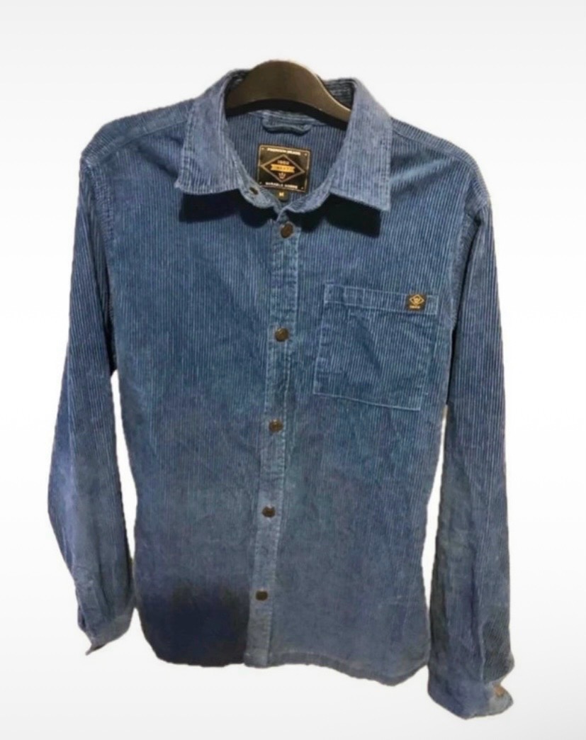 Next Men’s Navy Blue Corduroy Cotton Shacket - UK M (39-41”)