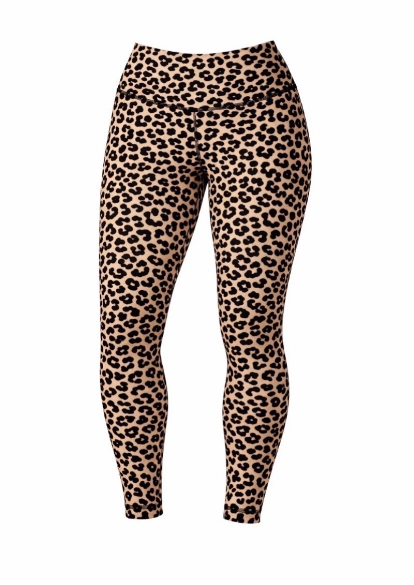 Kyodan Leopard Print High-Waist Full Length Activewear Gym Leggings - XS (8/10)