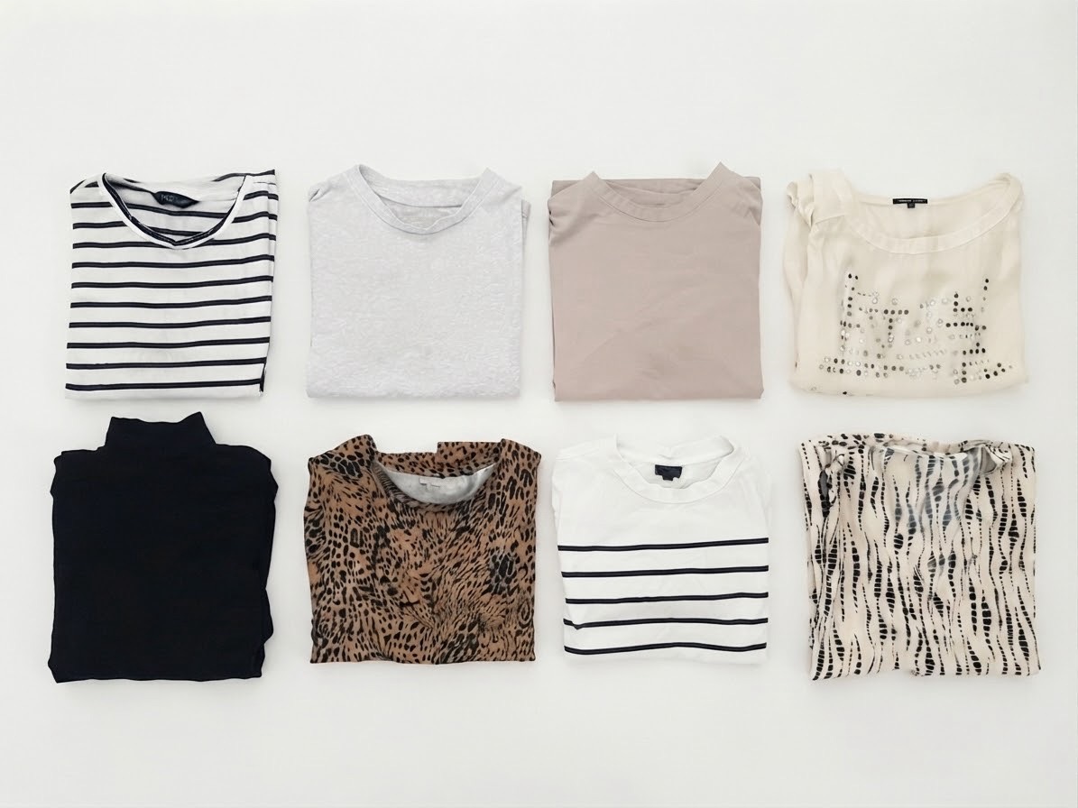 Mixed Brands Versatile Cotton Blend Tops Bundle x8  - UK M (12)