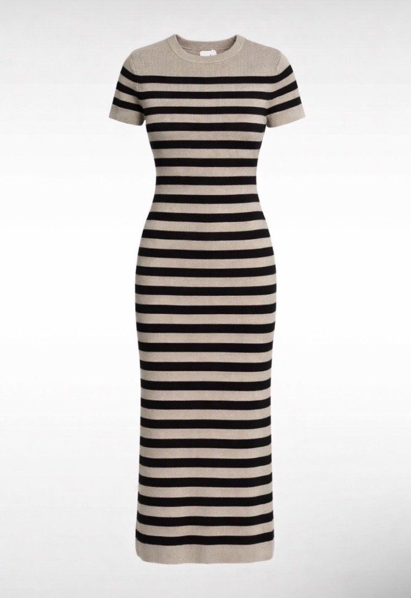 Primark Ribbed Knit Short Sleeve Midaxi Dress - UK S (8/10)