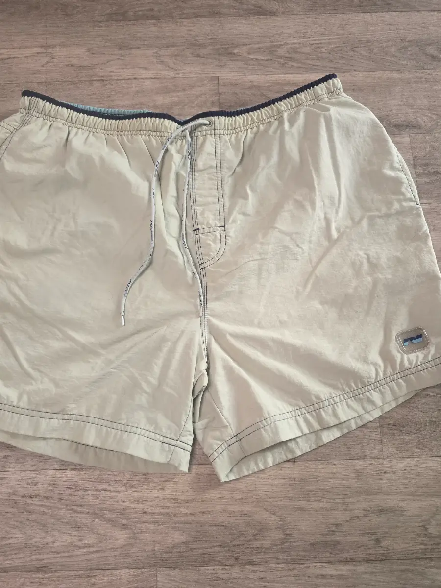 Vintage Ocean Pacific (OP) Swim Shorts / Trunks - Beige/Khaki - Size L