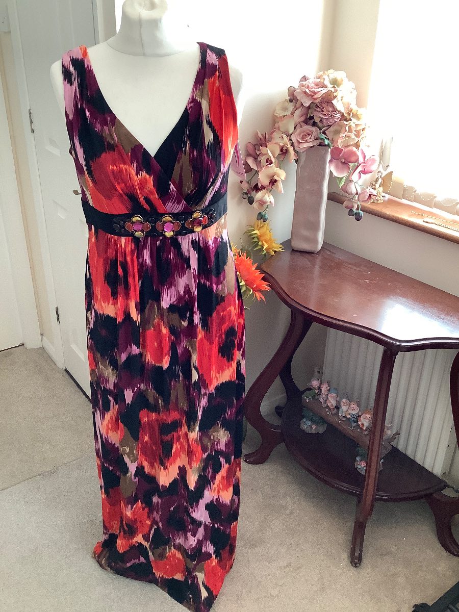 Ronni Nicole Beaded maxi dress size 12