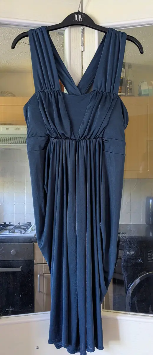 Y2K River Island size 14 draped bodycon dress