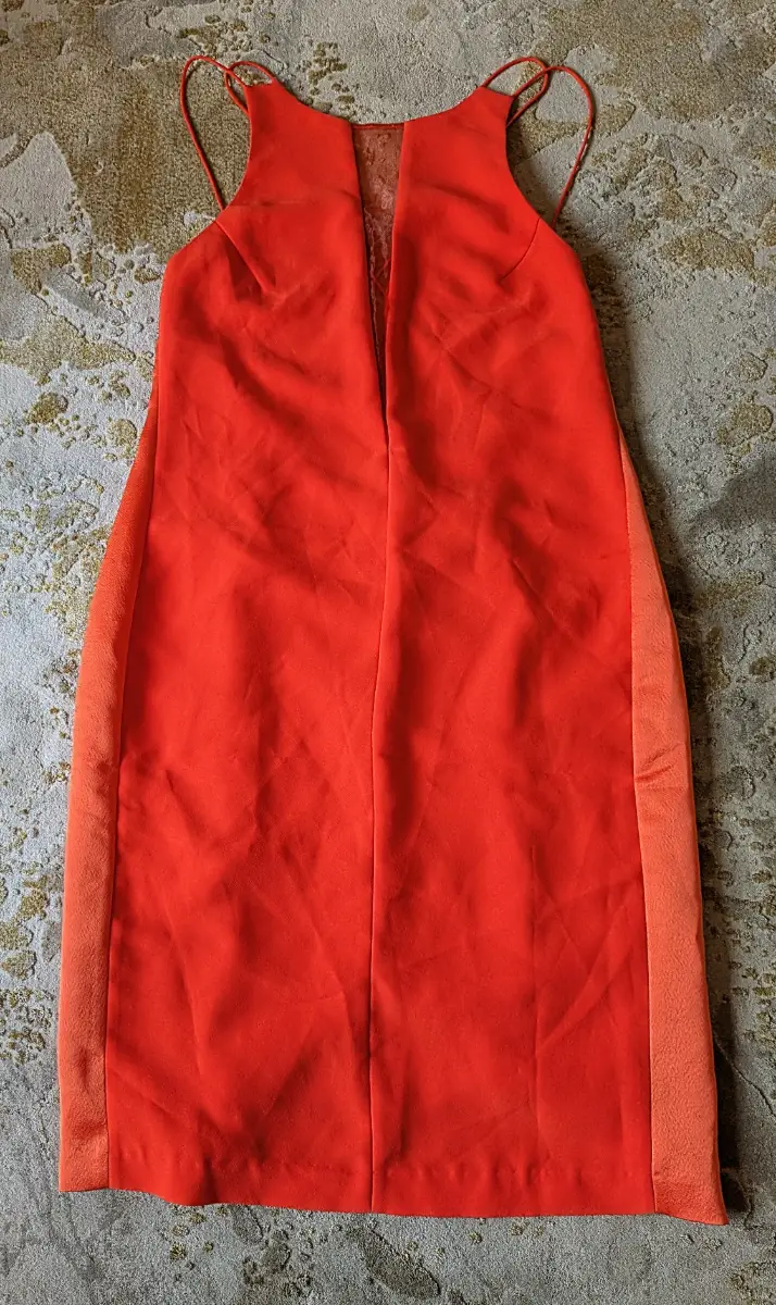 Next premium size 12 orange strappy occasion dress