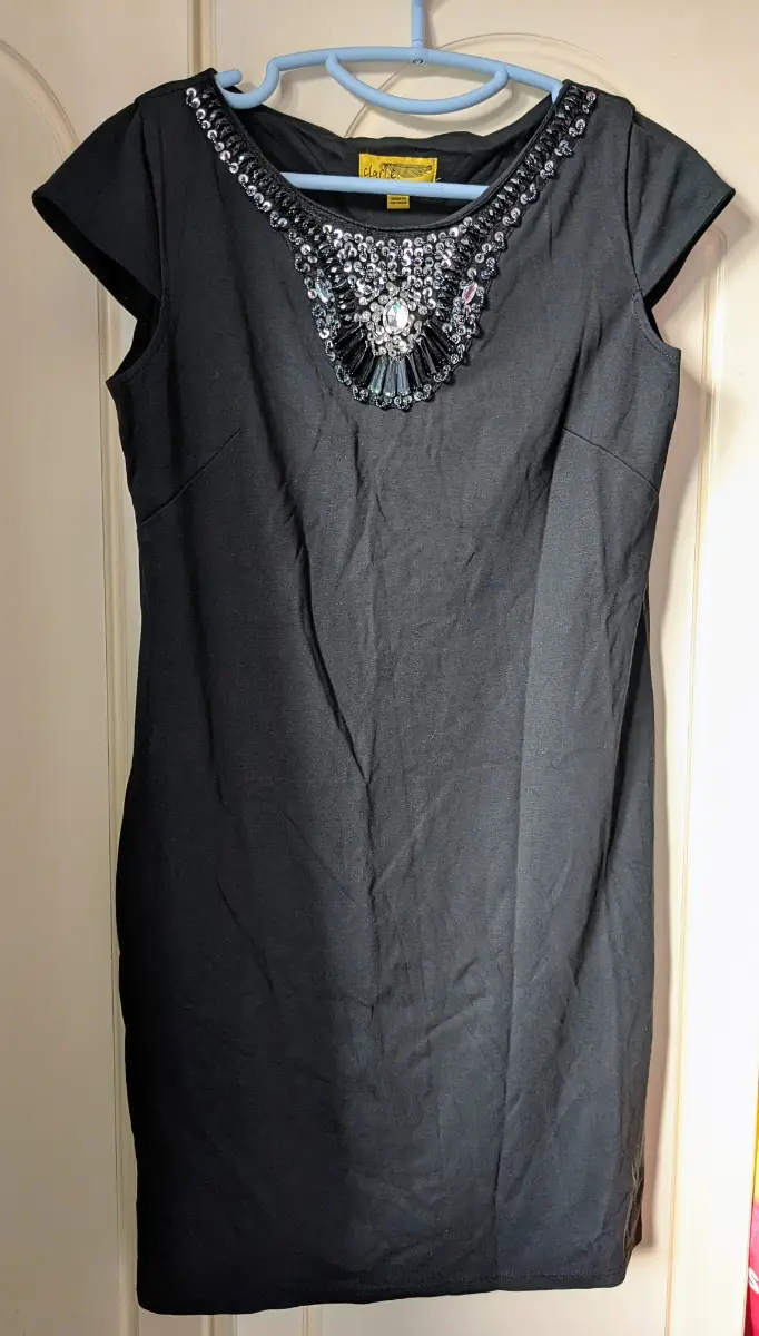 Clari.e size 12 embellished black dress