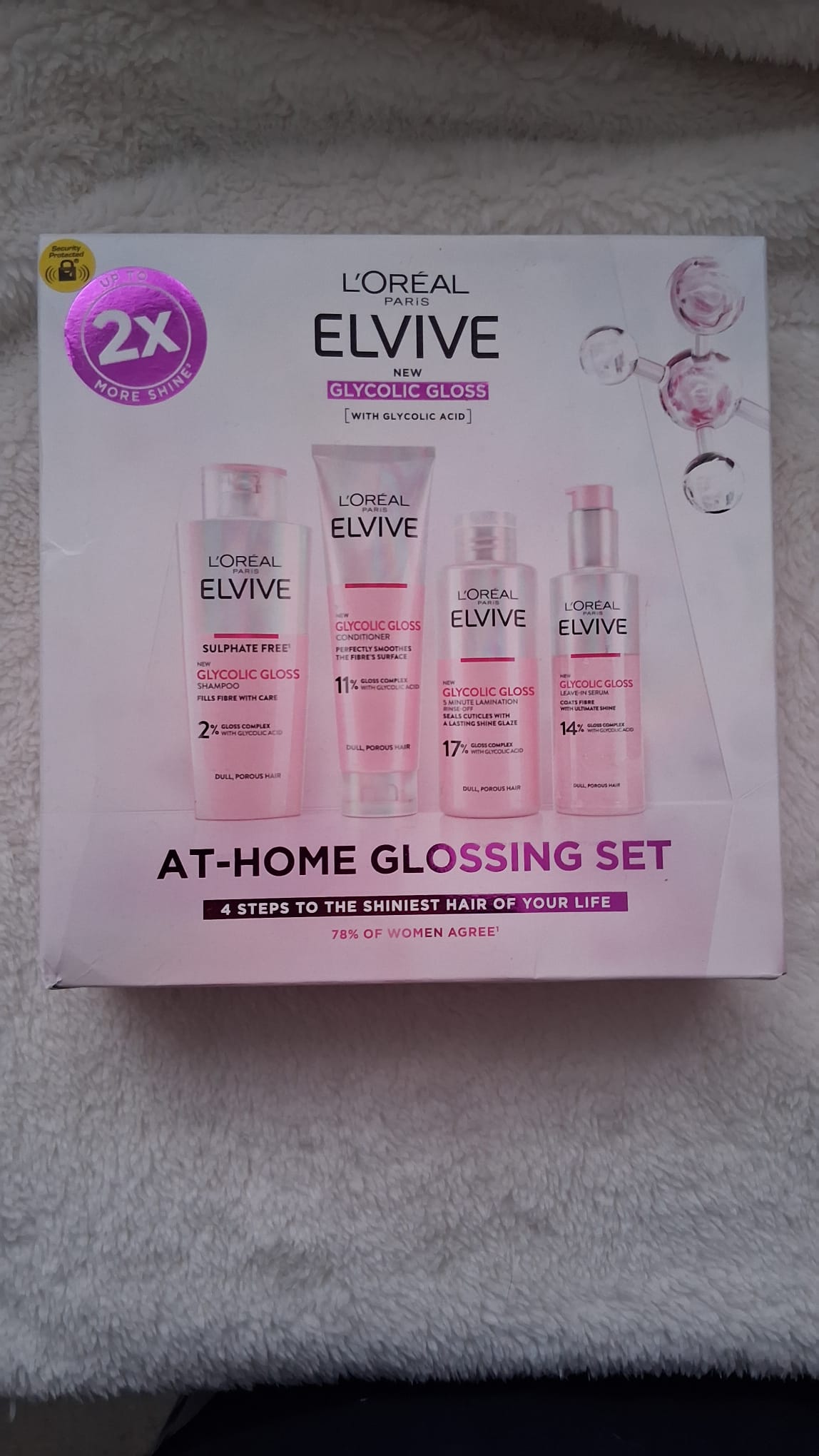 Loreal Paris Elvive Glycolic Gloss at home Glossing set, Brand new